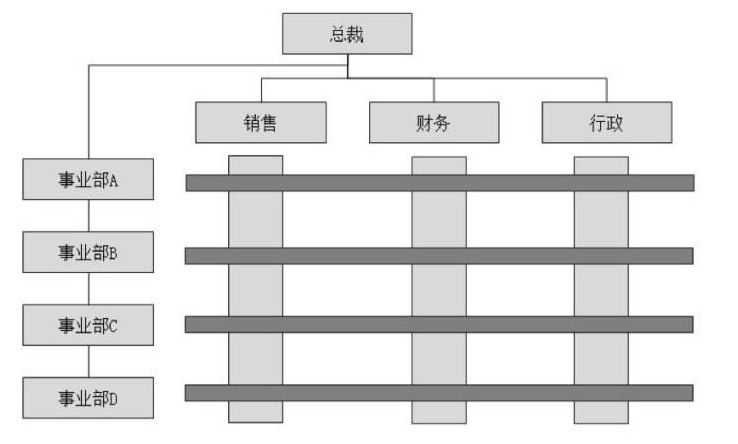 矩阵制组织结构画法图片